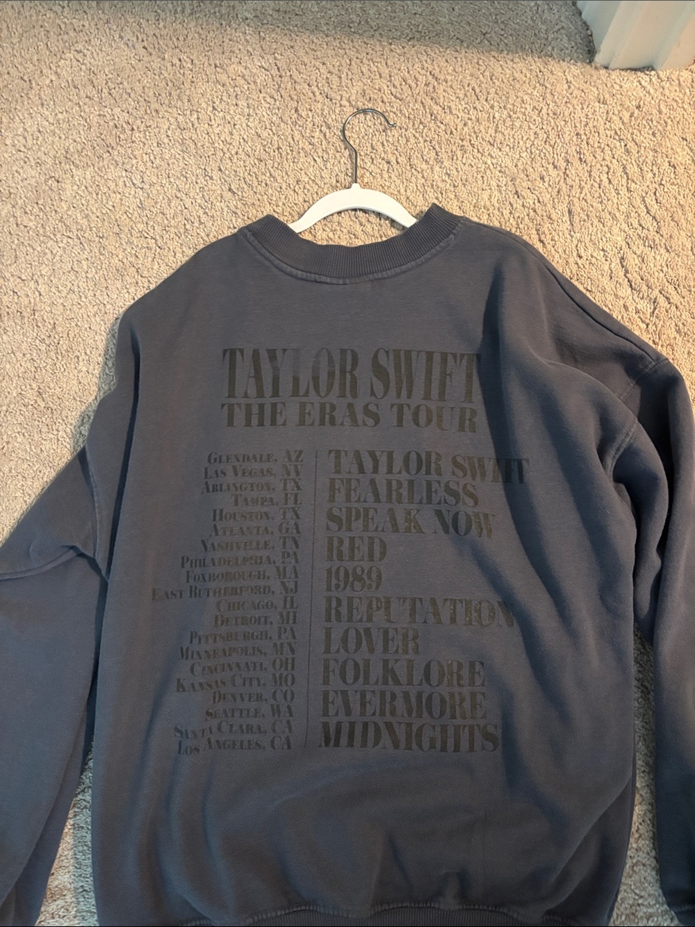 Taylor Swift Black Crewneck Sweatshirt with Subtle Logo - Picture 3 of 3